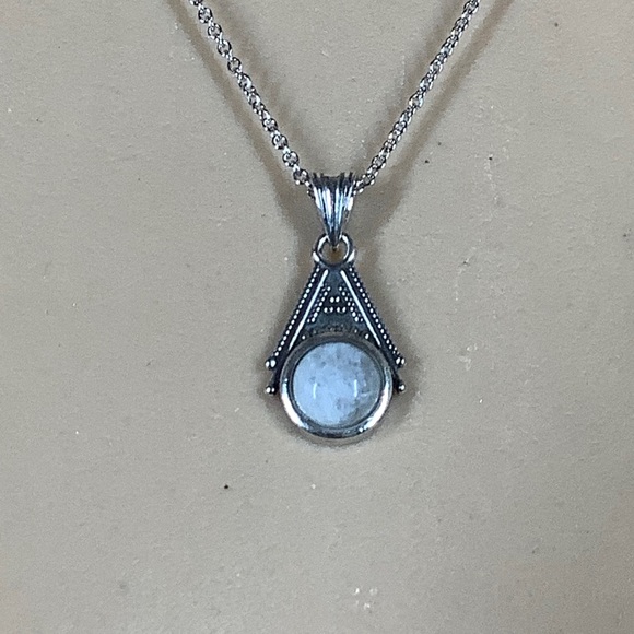 🌸 MOONSTONE NECKLACE NATURAL TEARDROP BOHO CHIC REAL CHAIN BOHEMIAN PENDANT - Picture 10 of 15